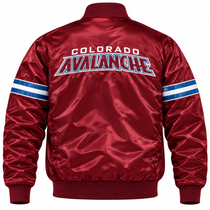 Avalanche Stripe Sleeves Heavyweight Satin Jacket