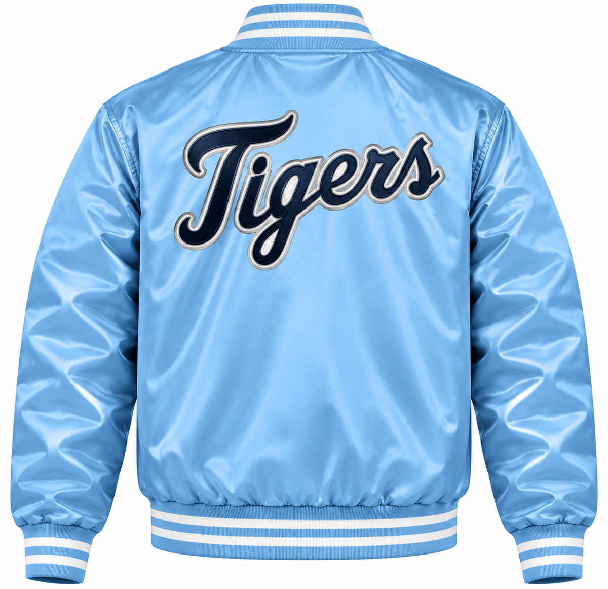 Detroit Tigers Blue Heavyweight Satin Jacket