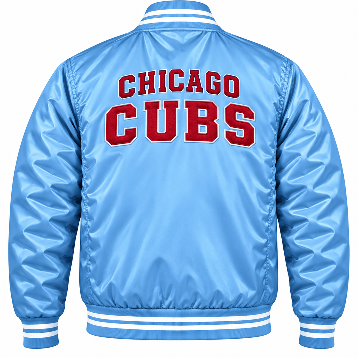 Chicago Cubs Blue Heavyweight Satin Jacket