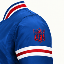 New York Giants Stripe Sleeve Heavyweight Satin Jacket