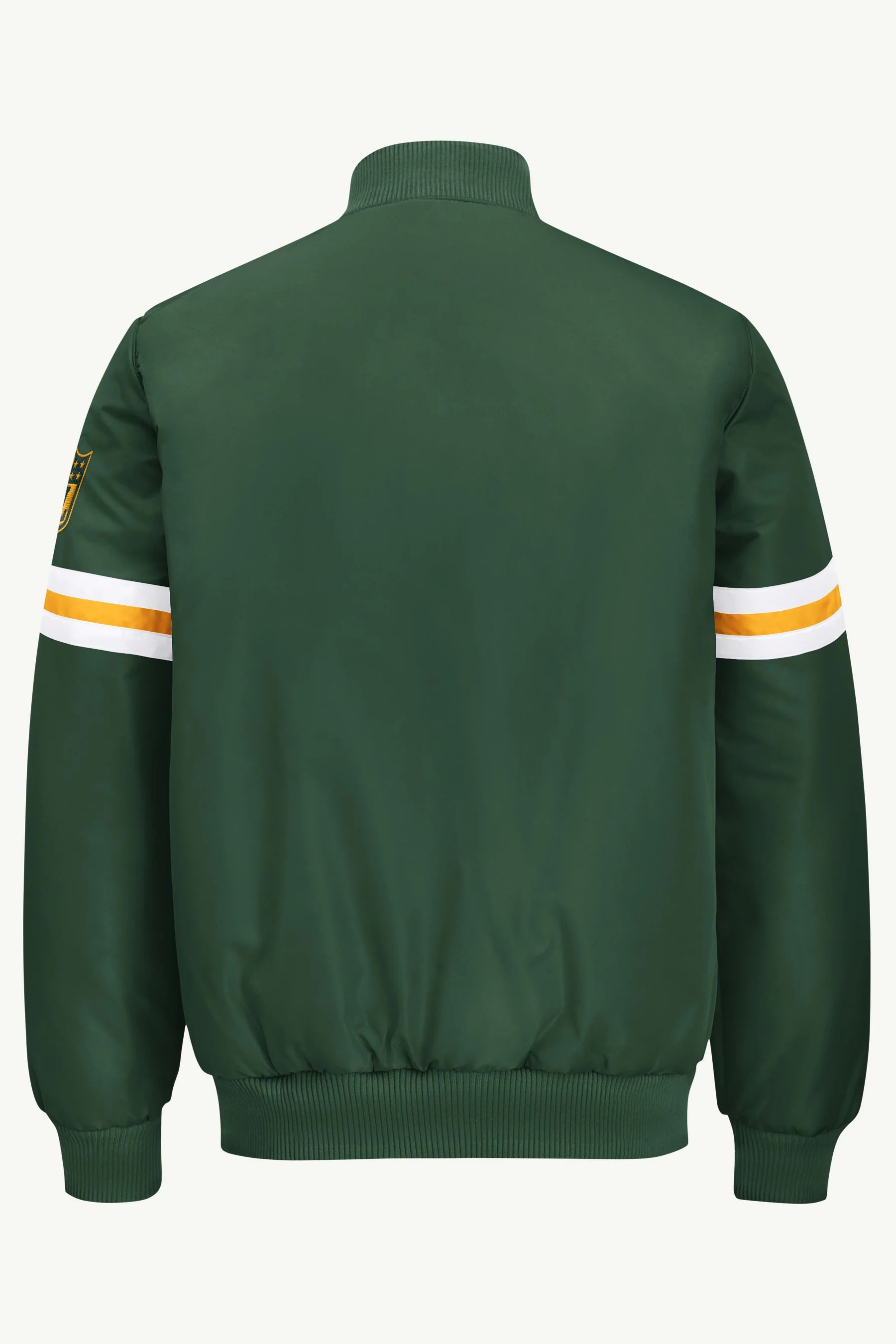 Green Bay Packers Stripe Sleeve Heavyweight Satin Jacket Secondary image