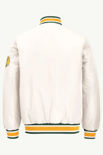 Green Bay Packers NHL Heavyweight Satin Jacket Back View