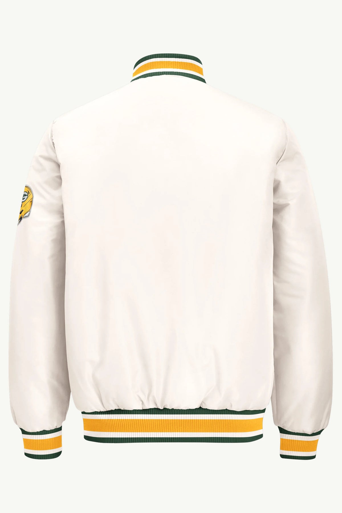 Green Bay Packers NHL Heavyweight Satin Jacket Back View