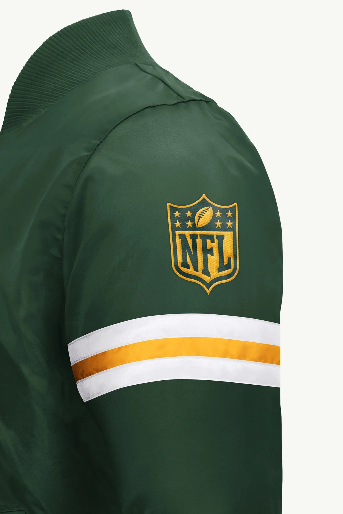 Green Bay Packers NHL Heavyweight Satin Jacket Side View