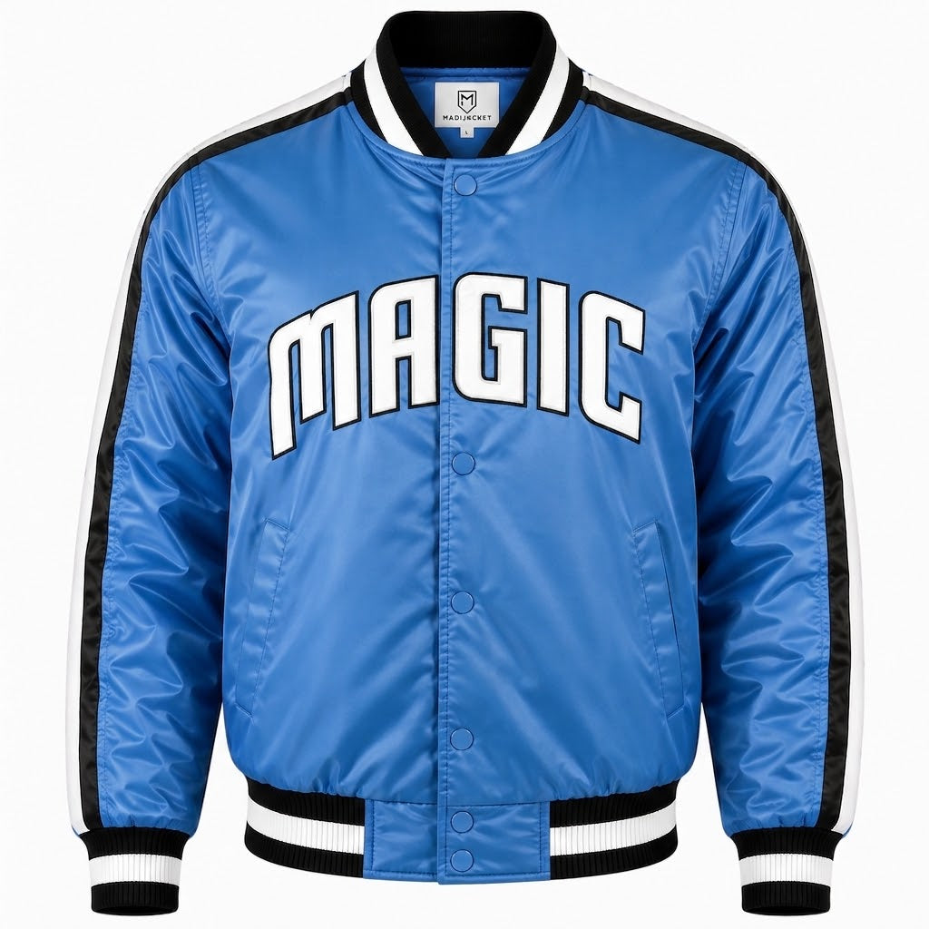 Orlando Magic Heavyweight Satin Fan Jacket with classic basketball-inspired styling