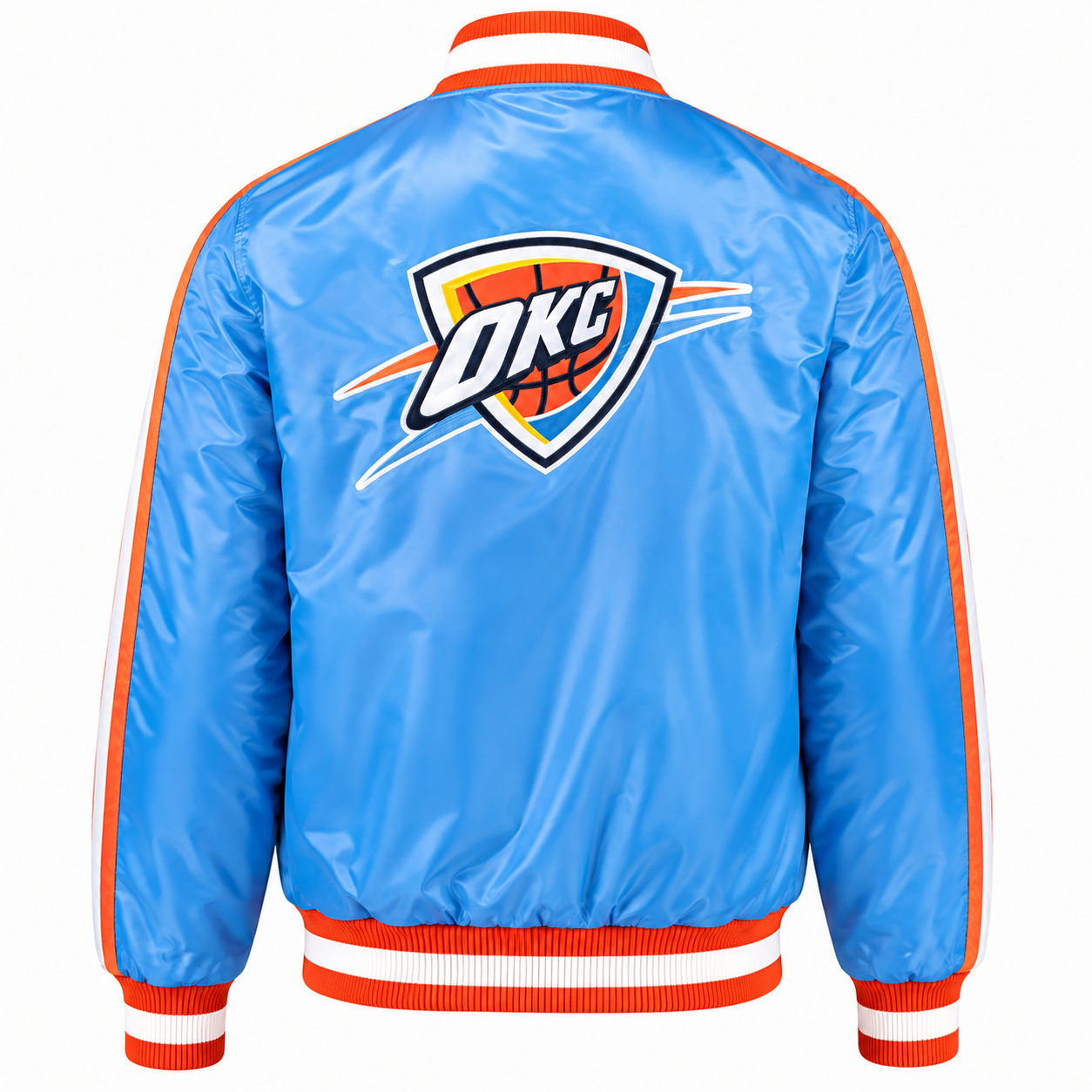 Oklahoma City Thunder Heavyweight Satin Fan Jacket Secondary image