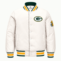 packers NHL Heavyweight Satin Jacket Front View