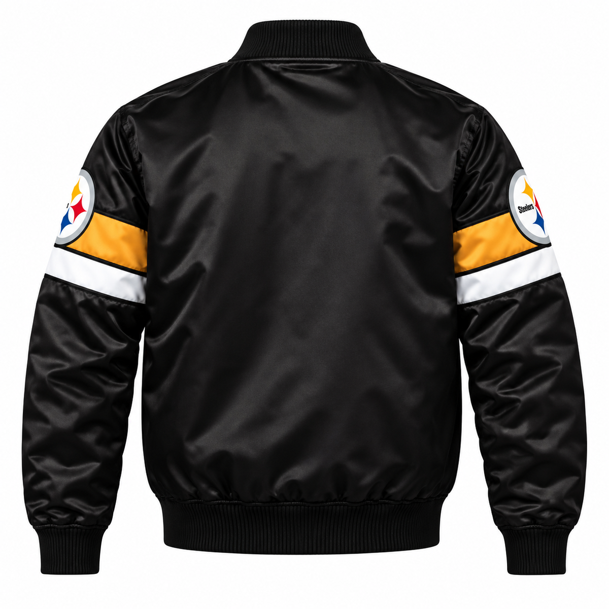 Pittsburgh Steelers Strip Sleeves Heavyweight Satin Jacket