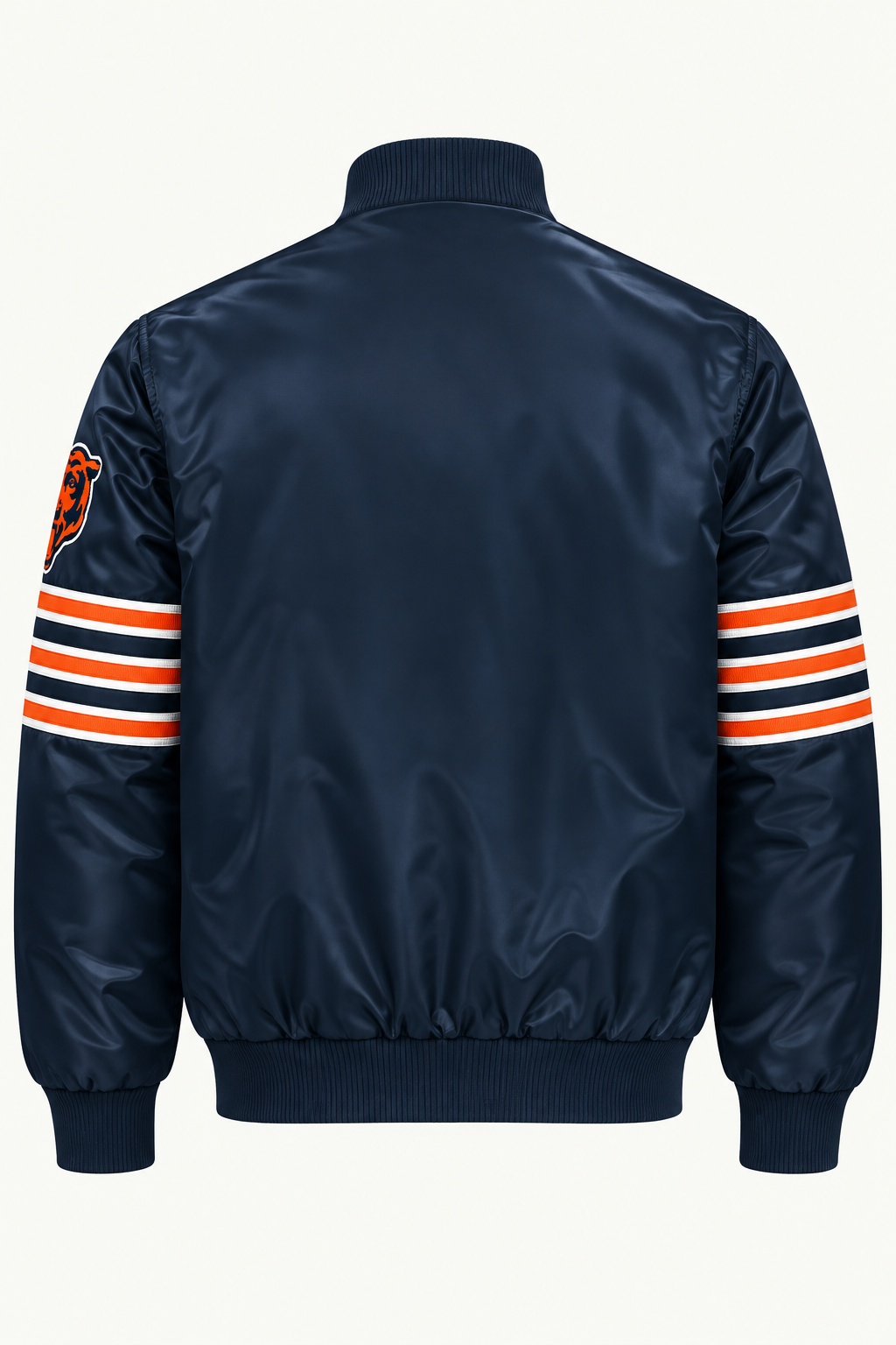 Chicago Bears Game Day NHL Heavyweight Satin Jacket Back View