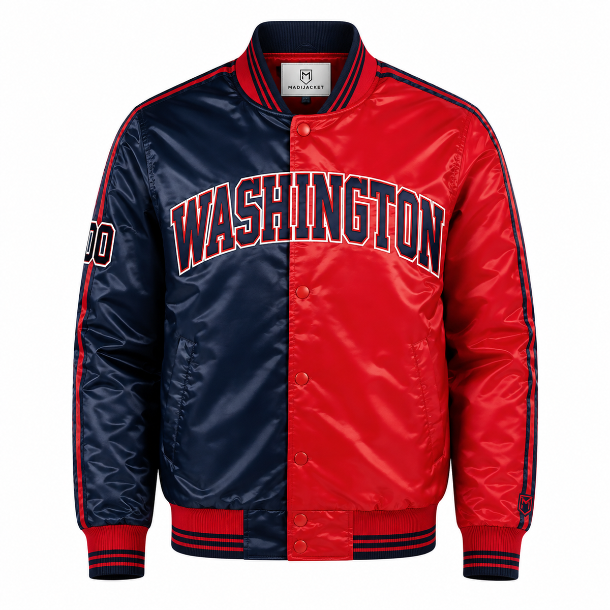 Washington Wizards Heavyweight Satin Fan Jacket with classic basketball-inspired styling