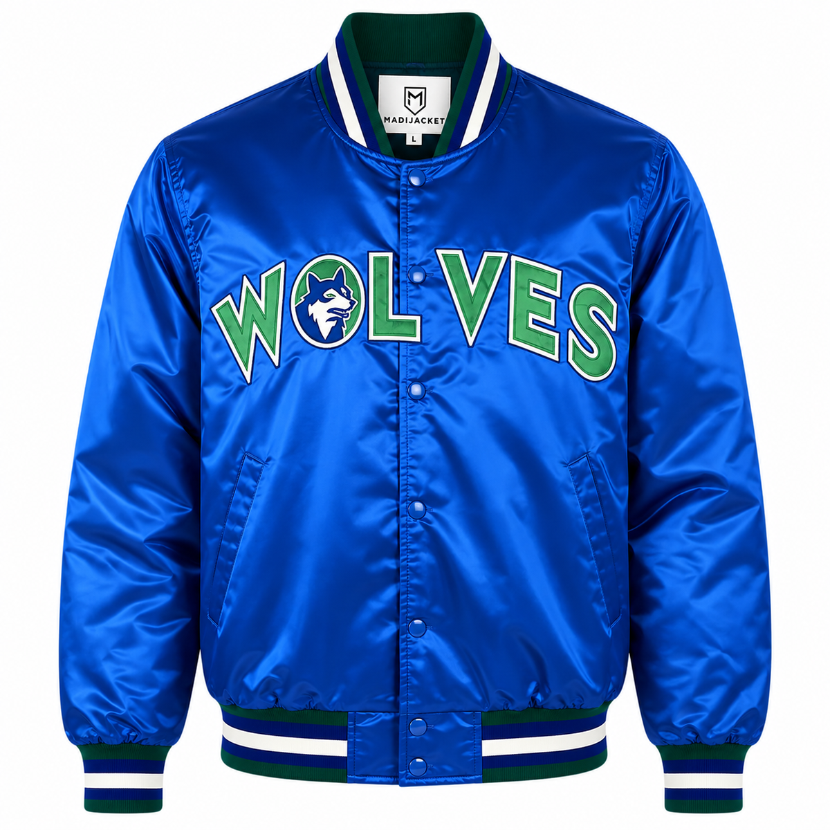 Minnesota Timberwolves Heavyweight Satin Fan Jacket with basketball-inspired styling