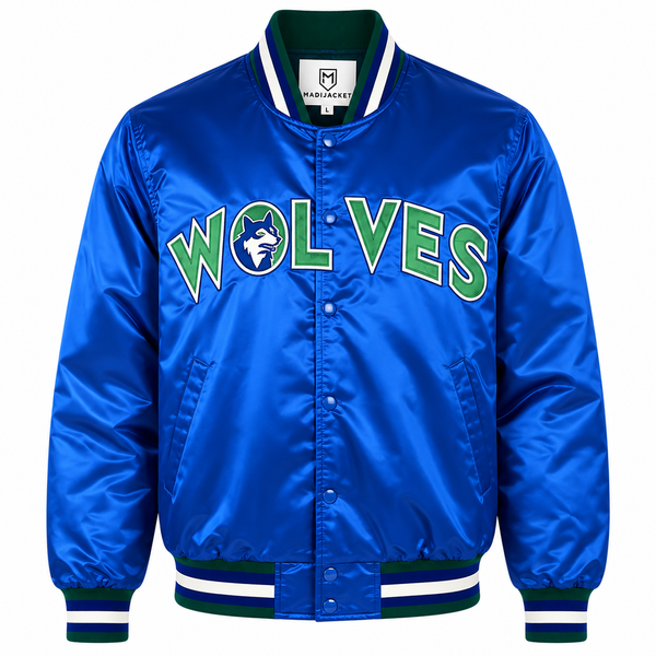 Minnesota Timberwolves Heavyweight Satin Fan Jacket with basketball-inspired styling