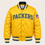 Green Bay Packers Heavyweight Satin Jacket Front View